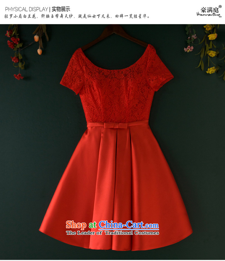 Wedding dress bride bows services banquet evening dresses 2015 new bridesmaid services red short-sleeved short summer evening, Red M picture, prices, brand platters! The elections are supplied in the national character of distribution, so action, buy now enjoy more preferential! As soon as possible.