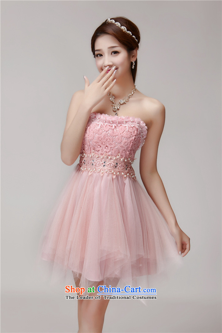 Jeon Sang-ha nail Pearl 2015 diamond temperament and Sau San chest dresses bridesmaid groups dress skirt A1245 pink M picture, prices, brand platters! The elections are supplied in the national character of distribution, so action, buy now enjoy more preferential! As soon as possible.