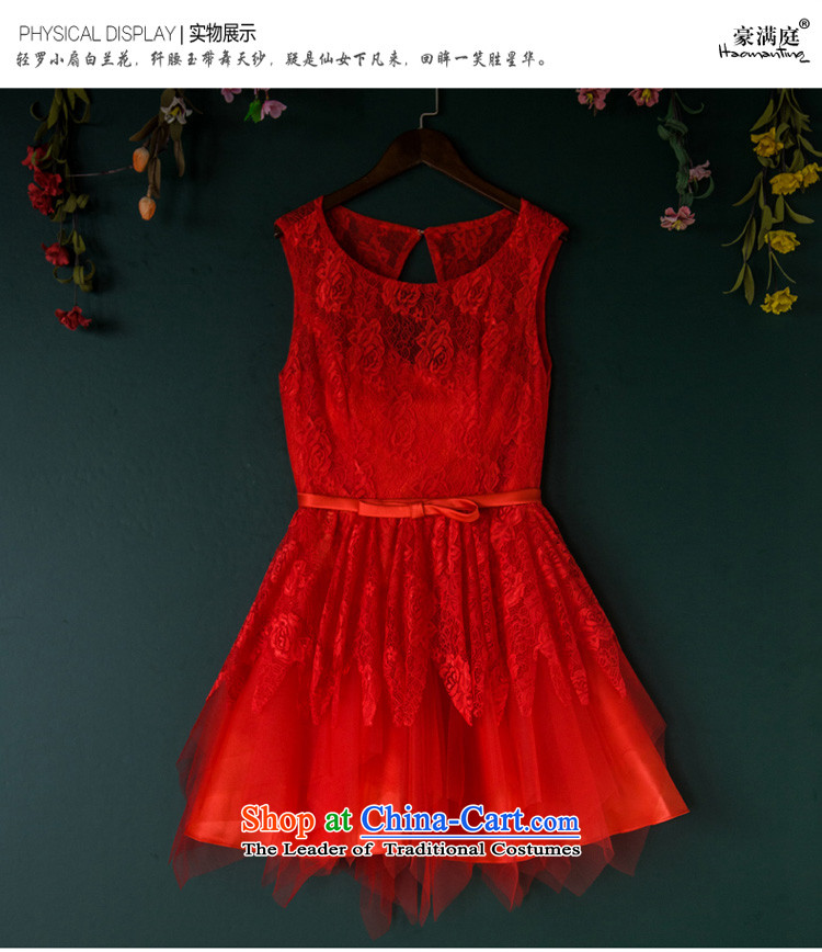 The Bride Dress Short of red marriage services bridesmaid small bows dress wedding banquet evening dresses 2015 new summer champagne color M picture, prices, brand platters! The elections are supplied in the national character of distribution, so action, buy now enjoy more preferential! As soon as possible.