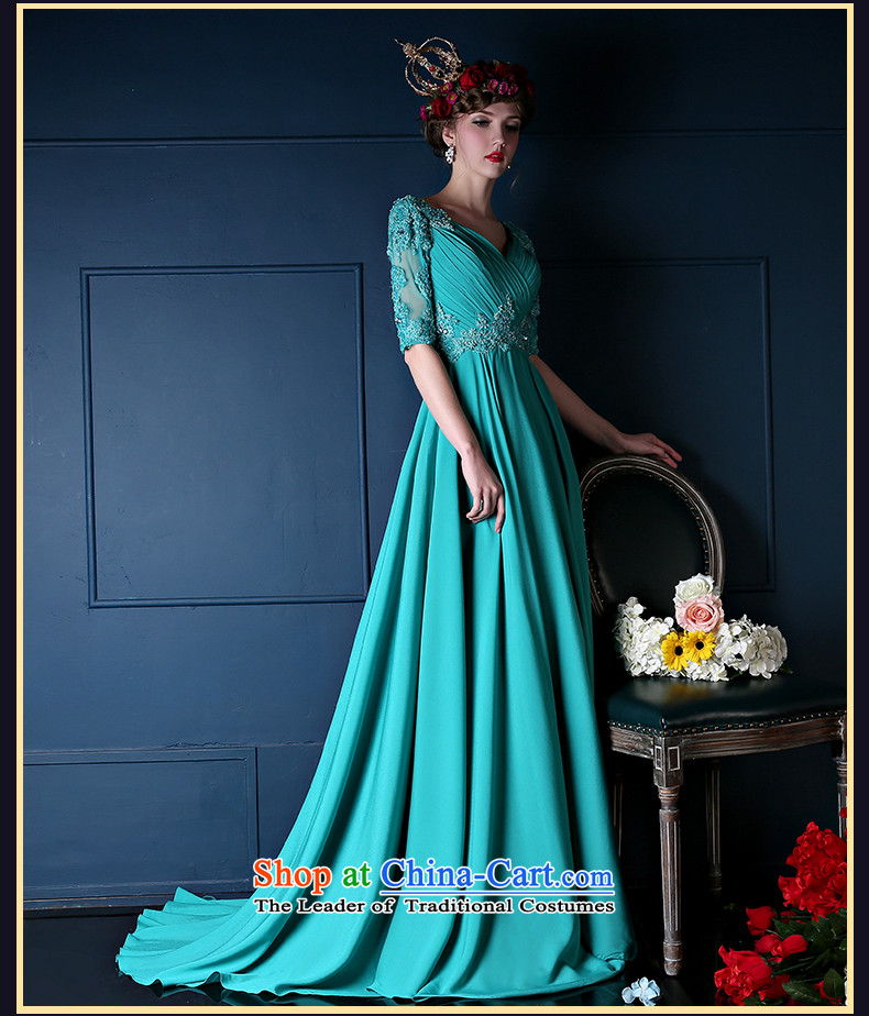 The bride dress the new Korean 2015 Dual shoulder length of marriage bows services banquet evening dresses Sau San will spring Blue M picture, prices, brand platters! The elections are supplied in the national character of distribution, so action, buy now enjoy more preferential! As soon as possible.