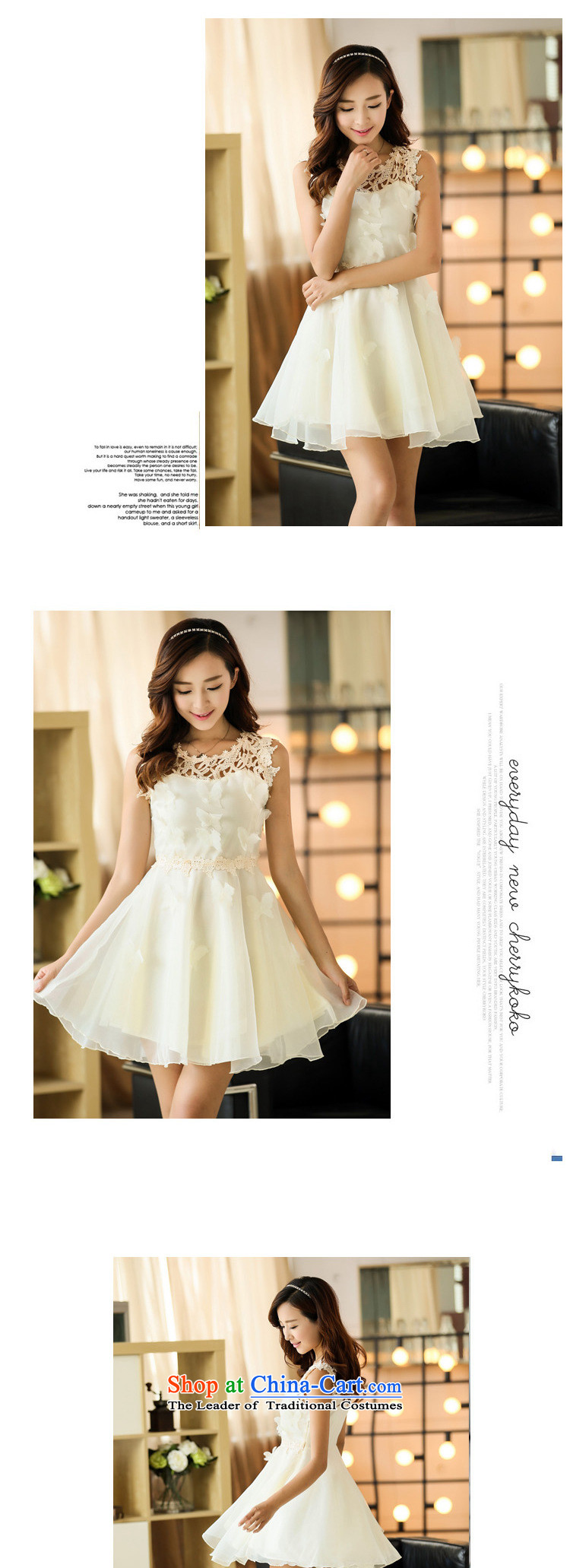 Jeon Sang-us new Korean 2015 lace the yarn dresses bon bon skirt princess skirt sleeveless bridesmaid dresses dress A2154 small white M picture, prices, brand platters! The elections are supplied in the national character of distribution, so action, buy now enjoy more preferential! As soon as possible.