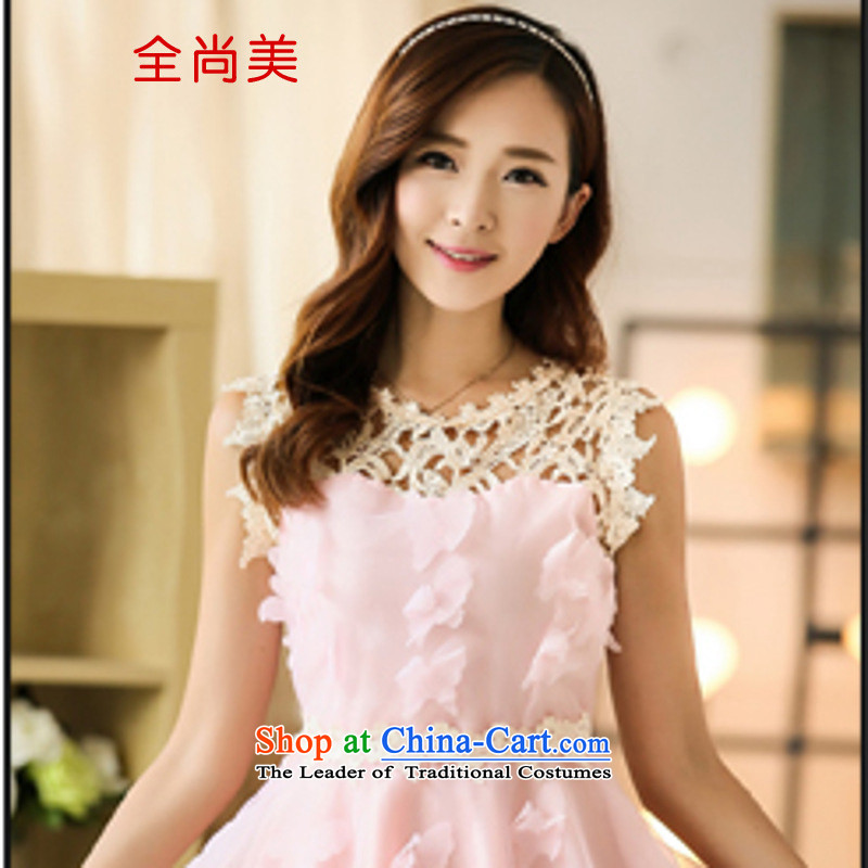 Jeon Sang-us new Korean 2015 lace the yarn dresses bon bon skirt princess skirt sleeveless bridesmaid small dress dress A2154 White M, Jeon Sang-mi (QUANSHANGMEI) , , , shopping on the Internet