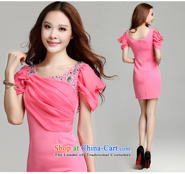 Jeon Sang-spring and summer 2015, Korean women on the drilling in the stylish Sau San long bridesmaids dress dresses A1245 pink S picture, prices, brand platters! The elections are supplied in the national character of distribution, so action, buy now enjoy more preferential! As soon as possible.