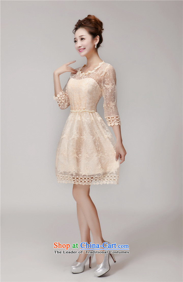 Jeon Sang-ha nail Pearl 2015 Sau San Princess skirt dress champagne color and chest bridesmaid services sister skirt A1245 dress White M small pictures, prices, brand platters! The elections are supplied in the national character of distribution, so action, buy now enjoy more preferential! As soon as possible.