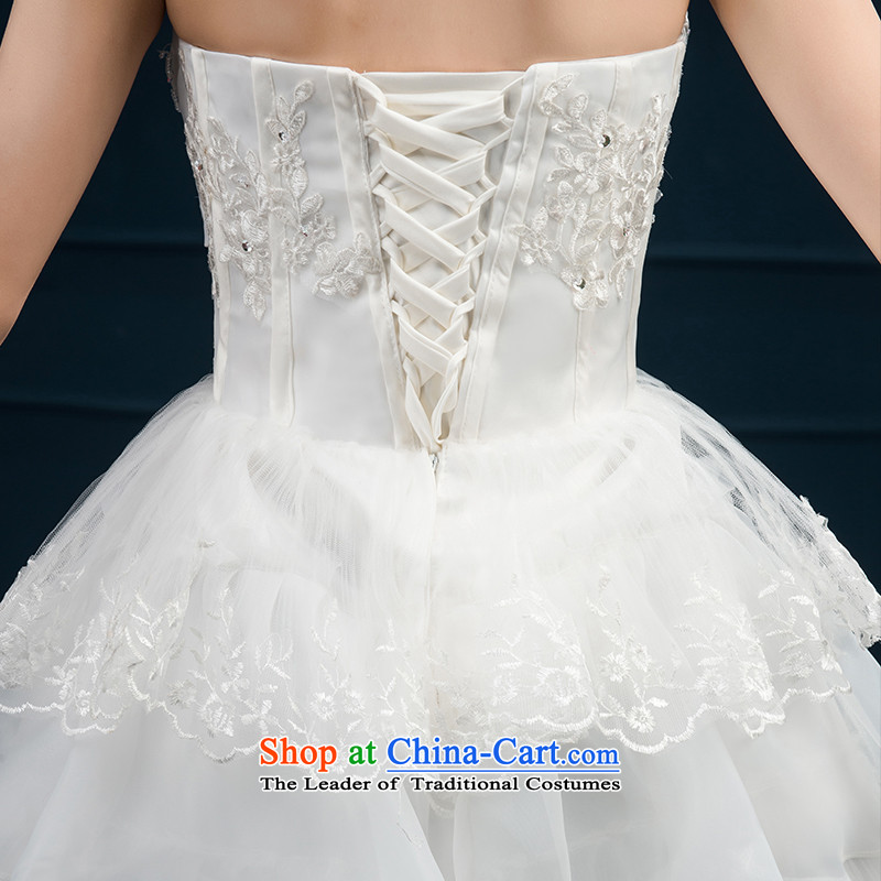 Bridesmaid Services 2015 Summer new Korean wiping the chest white short of marriages banquet evening dresses dresses white shipping, S suzhou embroidery bride shopping on the Internet has been pressed.