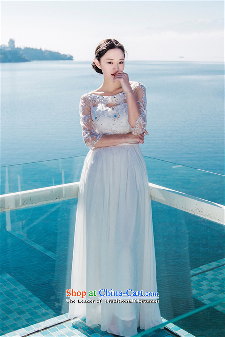 Hsbc Holdings plc Ming aristocratic temperament dress skirt retro bridesmaid bridal lace wedding dresses bare shoulders heavy industry staples bead large resort long skirt and color L photo, prices, brand platters! The elections are supplied in the national character of distribution, so action, buy now enjoy more preferential! As soon as possible.