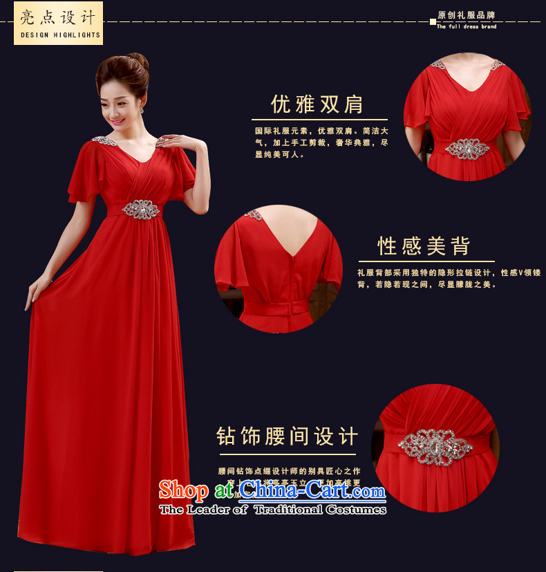 New Korea 2015 new edition shoulders red long large banquet marriages evening dresses video thin bows services red XL Suzhou shipment picture, prices, brand platters! The elections are supplied in the national character of distribution, so action, buy now enjoy more preferential! As soon as possible.
