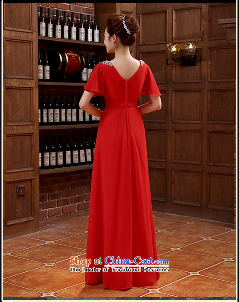New Korea 2015 new edition shoulders red long large banquet marriages evening dresses video thin bows services red XL Suzhou shipment picture, prices, brand platters! The elections are supplied in the national character of distribution, so action, buy now enjoy more preferential! As soon as possible.