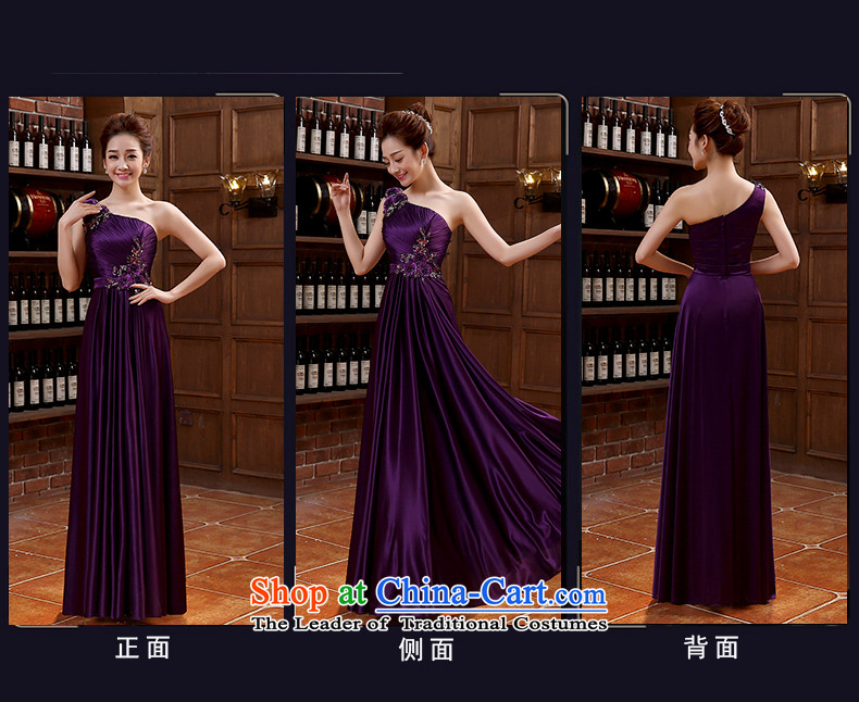 Bridesmaid Services 2015 Summer new Korean flower shoulder long large graphics thin purple marriages banquet evening dresses purple XXXL Suzhou shipment picture, prices, brand platters! The elections are supplied in the national character of distribution, so action, buy now enjoy more preferential! As soon as possible.