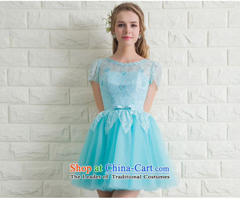 Ho full Chamber lace shoulder dress short skirts package) Marriage bridesmaid small dress moderator performances banquet evening dresses summer economy, blue XL Photo, prices, brand platters! The elections are supplied in the national character of distribution, so action, buy now enjoy more preferential! As soon as possible.