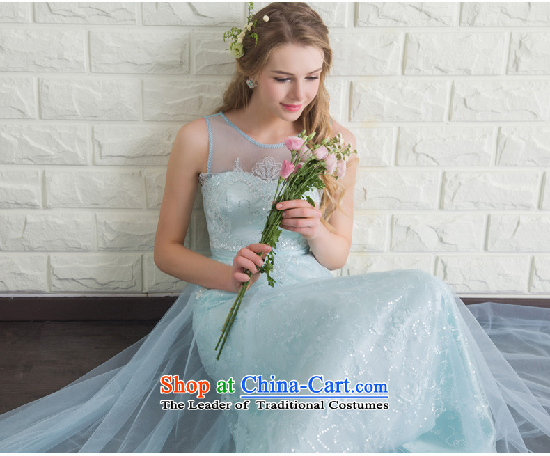 Evening dress long summer 2015 new bride services banquet hosted dresses bows dresses married women serving bridesmaid ice blue XL Photo, prices, brand platters! The elections are supplied in the national character of distribution, so action, buy now enjoy more preferential! As soon as possible.