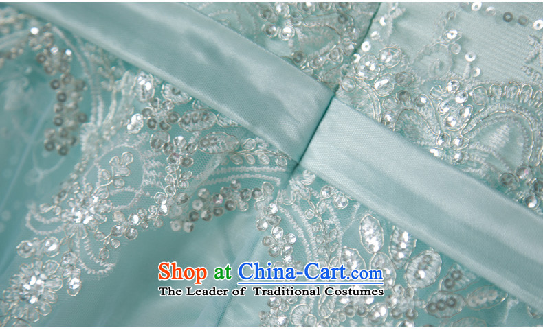 Evening dress long summer 2015 new bride services banquet hosted dresses bows dresses married women serving bridesmaid ice blue XL Photo, prices, brand platters! The elections are supplied in the national character of distribution, so action, buy now enjoy more preferential! As soon as possible.