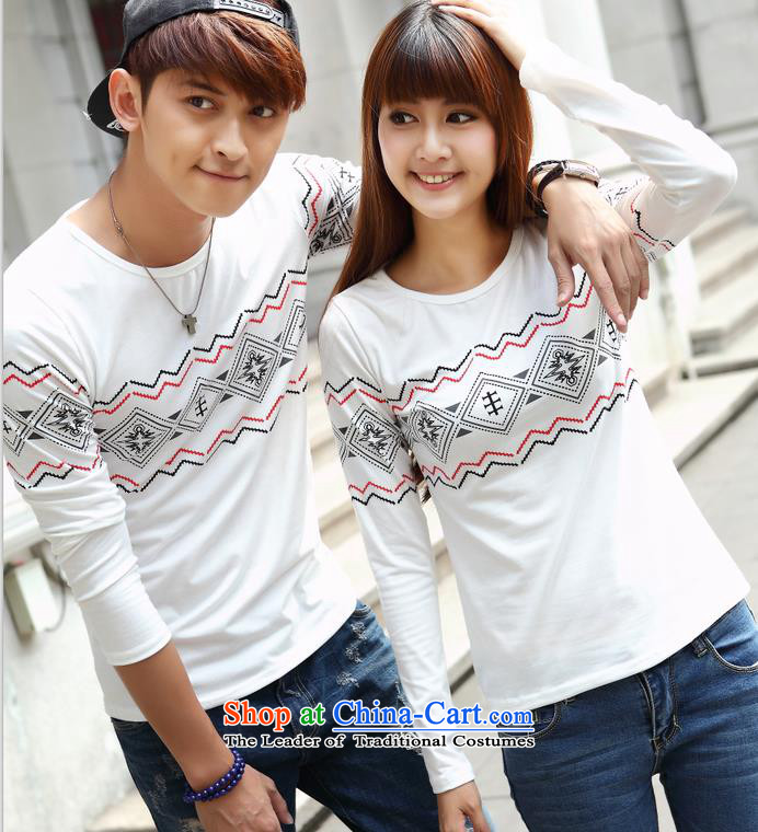 The spring of the new Korean version of national wind stamp long-sleeved T-shirt with round collar couples Taliban services picture color pictures, prices, XL brand platters! The elections are supplied in the national character of distribution, so action, buy now enjoy more preferential! As soon as possible.