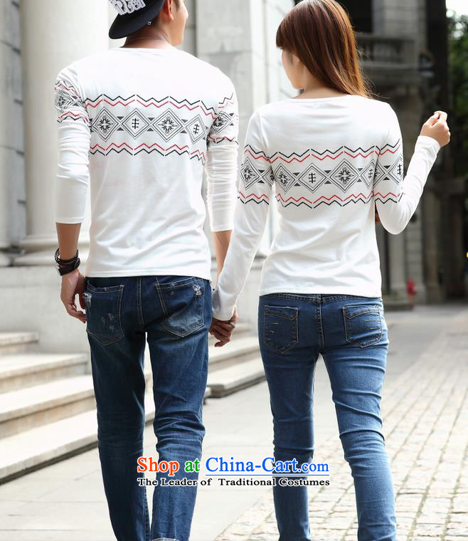 The spring of the new Korean version of national wind stamp long-sleeved T-shirt with round collar couples Taliban services picture color pictures, prices, XL brand platters! The elections are supplied in the national character of distribution, so action, buy now enjoy more preferential! As soon as possible.