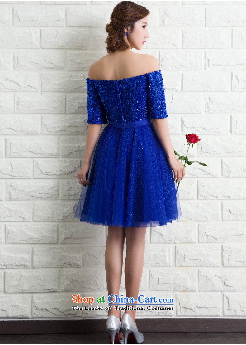 2015 new stylish evening dress a Field Service brides shoulder bows bridesmaid skirt wedding dress moderator short, Blue M picture, prices, brand platters! The elections are supplied in the national character of distribution, so action, buy now enjoy more preferential! As soon as possible.