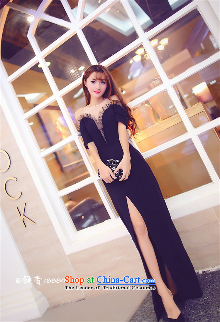 Hsbc Holdings plc Ming cards with large autumn 2015, sexy black bare shoulders gauze lace short-sleeved gown of the forklift truck dresses long skirt black S Sau San Picture, prices, brand platters! The elections are supplied in the national character of distribution, so action, buy now enjoy more preferential! As soon as possible.