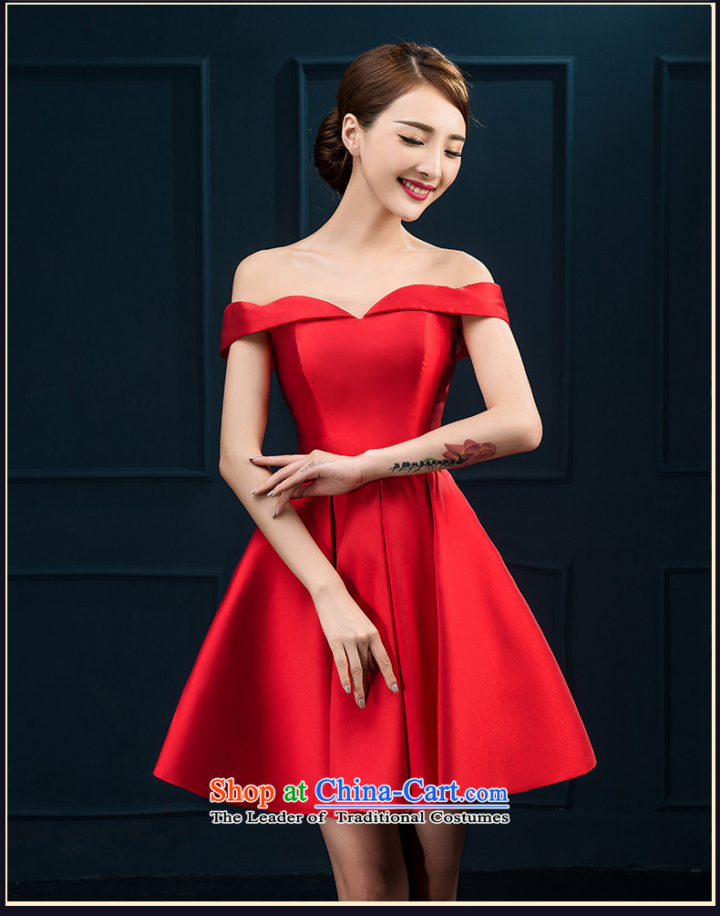 2015 summer evening dresses new Korean word large red shoulder code graphics thin marriages short, bows to tailor-made red be NO refund picture, prices, brand platters! The elections are supplied in the national character of distribution, so action, buy now enjoy more preferential! As soon as possible.