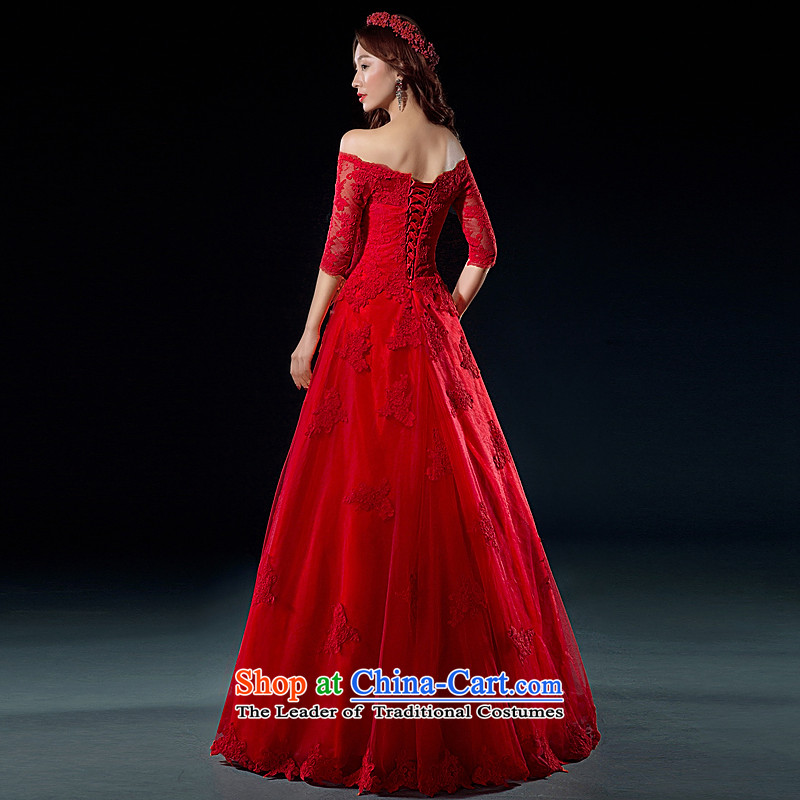 Hillo XILUOSHA) Lisa (bride bows services red lace wedding a field in shoulder cuff wedding dress up high-end custom bows dress thick chinese red M HILLO Lisa (XILUOSHA) , , , shopping on the Internet