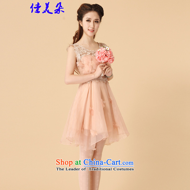 Jia Mei    2015 Korean flower lace the yarn dresses bon bon skirt princess skirt sleeveless bridesmaid small dress dress 6551# pink XL, JIA MEI (JIA MEI DUO) , , , shopping on the Internet