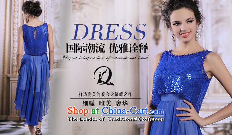 Doris Qi spring and summer evening dress Womens short film blue long after presiding over the performance of small dress 6108 Blue XL Photo, prices, brand platters! The elections are supplied in the national character of distribution, so action, buy now enjoy more preferential! As soon as possible.