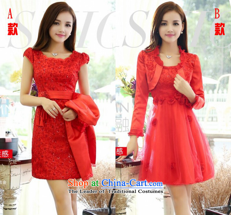 The OSCE yarn covered by red marriages evening clothes door spring and summer back to short, the betrothal bows Dress Short Sleeve Kit two long-sleeved red dress A XXXL picture, prices, brand platters! The elections are supplied in the national character of distribution, so action, buy now enjoy more preferential! As soon as possible.