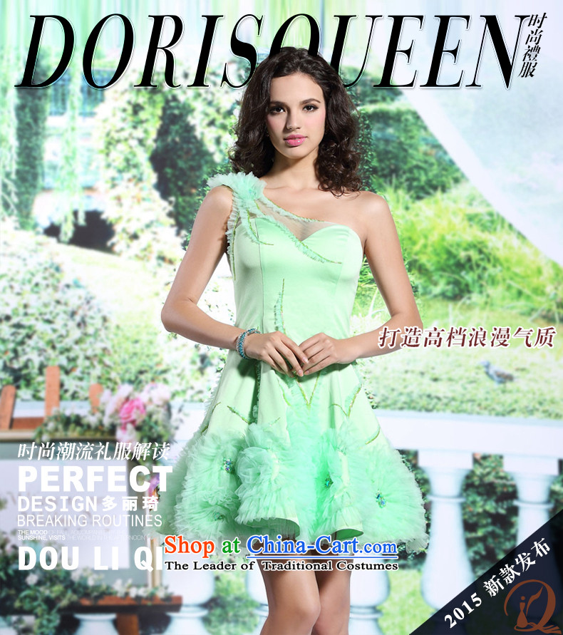 Doris Qi summer single shoulder bridesmaid short of small Female dress stretch emulation silk dresses and sexy Dinner 6137 Map Color S picture, prices, brand platters! The elections are supplied in the national character of distribution, so action, buy now enjoy more preferential! As soon as possible.
