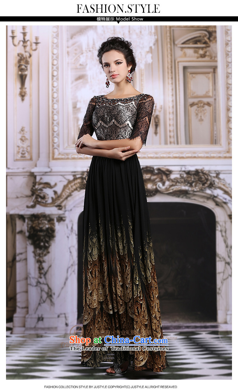Doris Qi banquet dinner dress in Europe long black dress, customize the annual dress 31310 Black S picture, prices, brand platters! The elections are supplied in the national character of distribution, so action, buy now enjoy more preferential! As soon as possible.