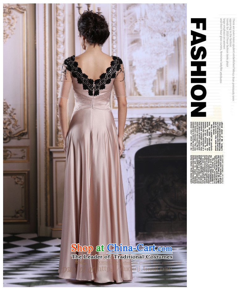 Doris Qi evening dress in Europe long Sau San lace round-neck collar temperament moderator dress  31320 pink XXL picture, prices, brand platters! The elections are supplied in the national character of distribution, so action, buy now enjoy more preferential! As soon as possible.