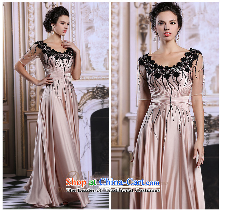 Doris Qi evening dress in Europe long Sau San lace round-neck collar temperament moderator dress  31320 pink XXL picture, prices, brand platters! The elections are supplied in the national character of distribution, so action, buy now enjoy more preferential! As soon as possible.