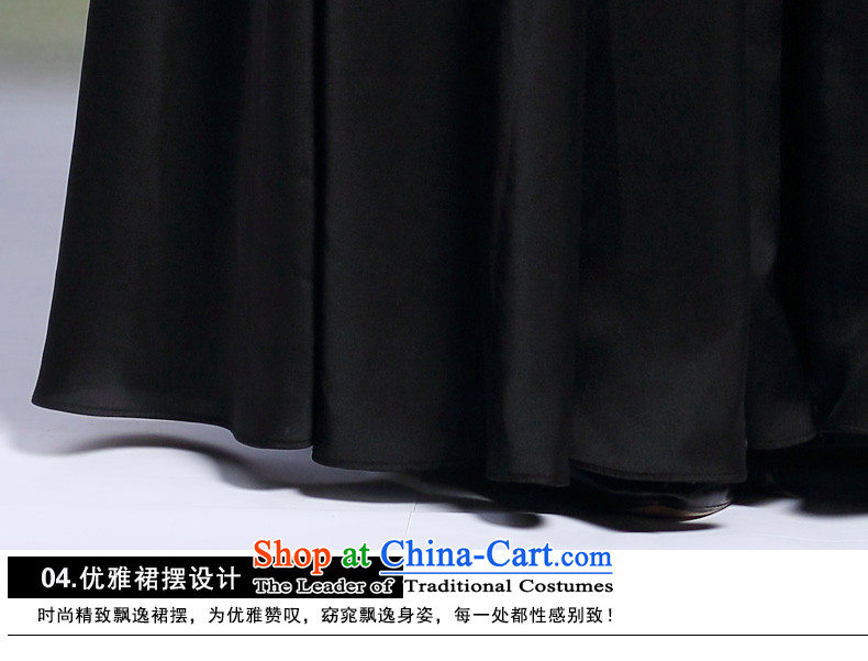 Doris Qi evening banquet in black waist evening dress for the seven U-sleeved long skirt Sau San Xia 31340 black L picture, prices, brand platters! The elections are supplied in the national character of distribution, so action, buy now enjoy more preferential! As soon as possible.