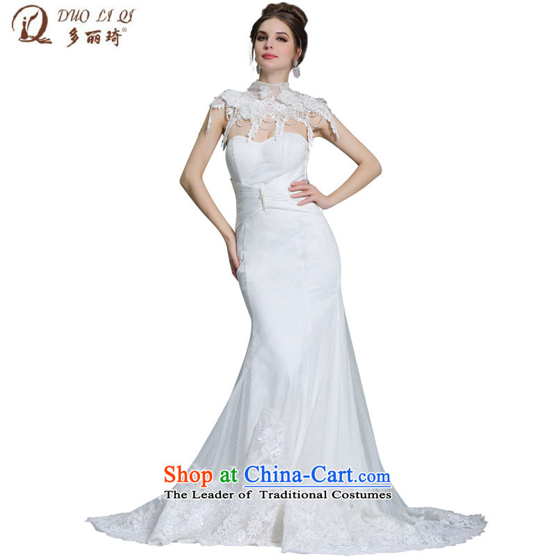 Doris Qi white wedding dresses marriages bows services_ 31326 Trailing White M