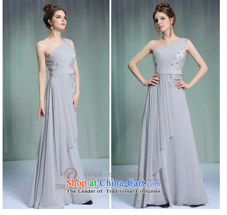 Doris Qi summer new dresses long skirt shoulder gray long evening dress who decorated banquet night) 31367 gray XL Photo, prices, brand platters! The elections are supplied in the national character of distribution, so action, buy now enjoy more preferential! As soon as possible.