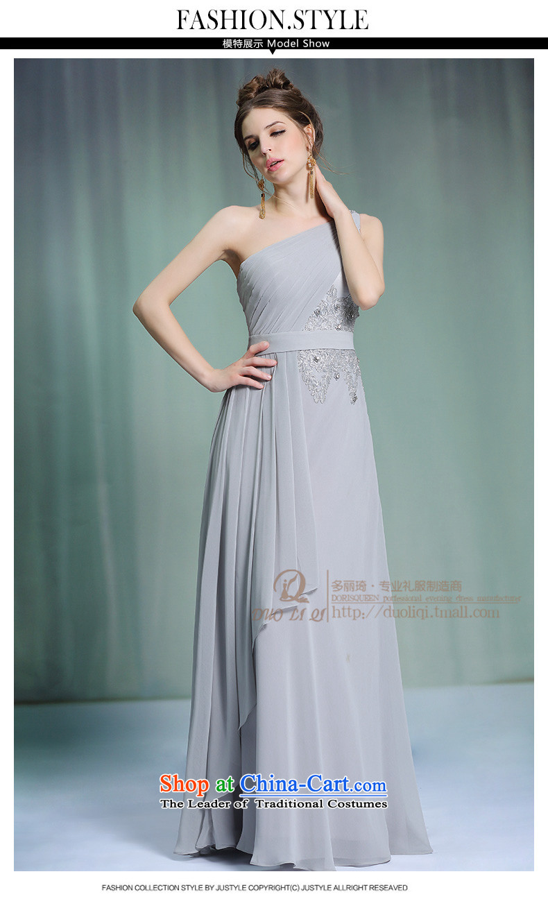 Doris Qi summer new dresses long skirt shoulder gray long evening dress who decorated banquet night) 31367 gray XL Photo, prices, brand platters! The elections are supplied in the national character of distribution, so action, buy now enjoy more preferential! As soon as possible.