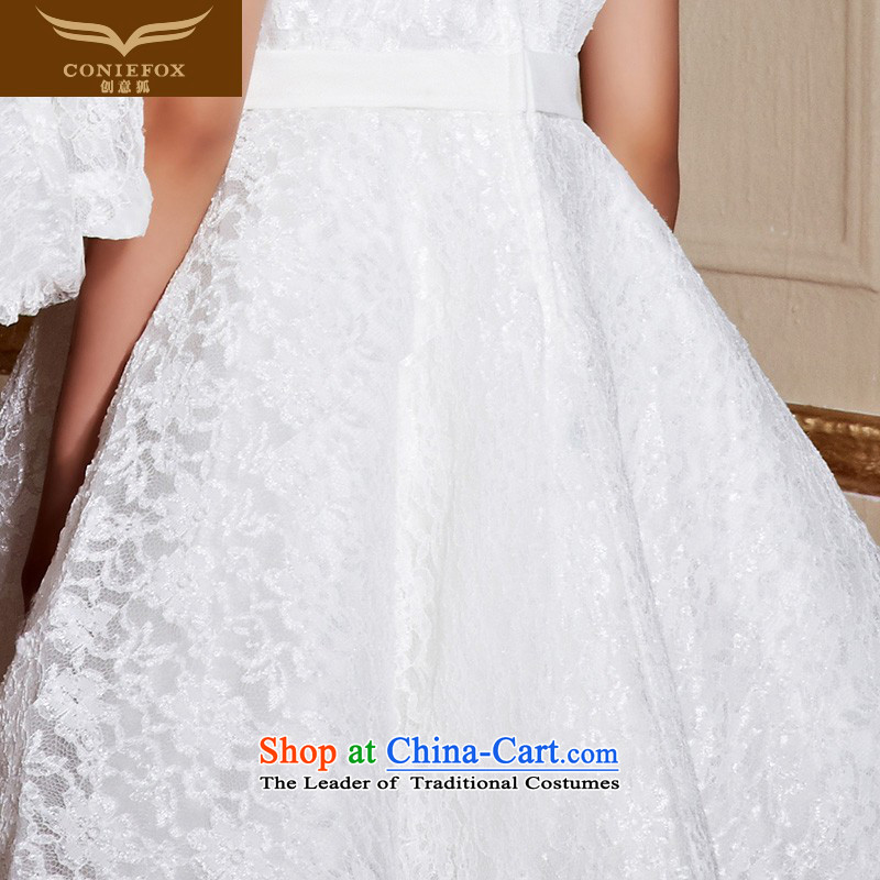 The kitsune style short of creative and chest wedding dresses Sau San large pregnant women wedding dresses parent-child bon bon skirt Sau San tie custom wedding 99069 white, creative adults custom Fox (coniefox) , , , shopping on the Internet
