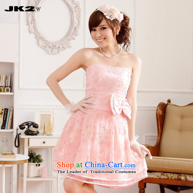  The new European root Jk2.yy yarn burrs rust anointed chest princess skirt Sau San video thin pink bridesmaid dress code sister countries large champagne color XXL ,JK2.YY,,, around 922.747 145 shopping on the Internet