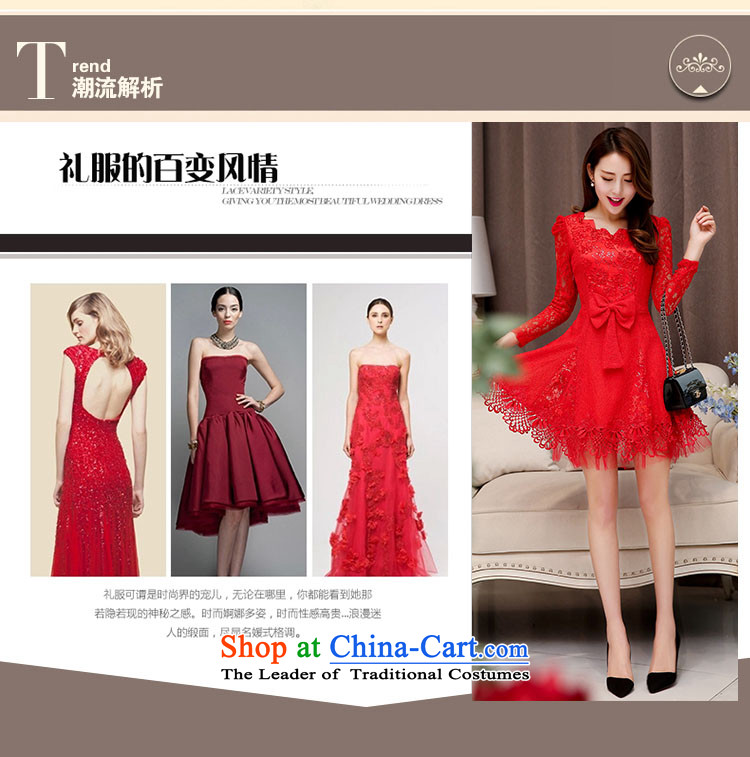 Nz man married for 2015 Cayman ripple toasting champagne evening dresses engraving lace long-sleeved bridesmaid dress small red dress dresses red L picture, prices, brand platters! The elections are supplied in the national character of distribution, so action, buy now enjoy more preferential! As soon as possible.