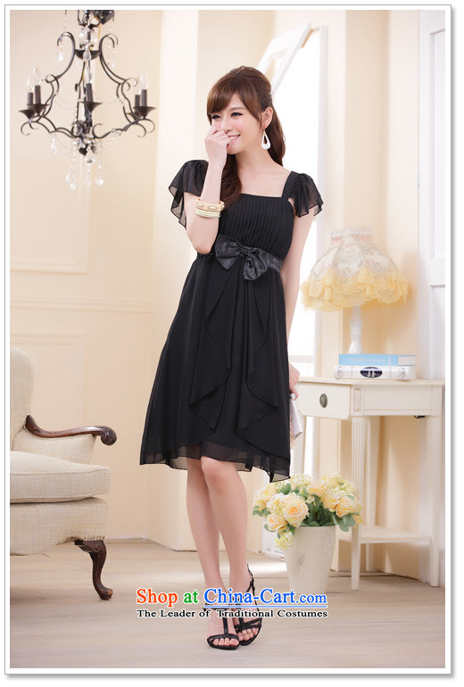Jk2.yy thick MM XL black shoulder chiffon dress skirt bow tie short of meeting the performance bridesmaid services are recommended for the champagne color around 922.747 95 pictures, prices, brand platters! The elections are supplied in the national character of distribution, so action, buy now enjoy more preferential! As soon as possible.