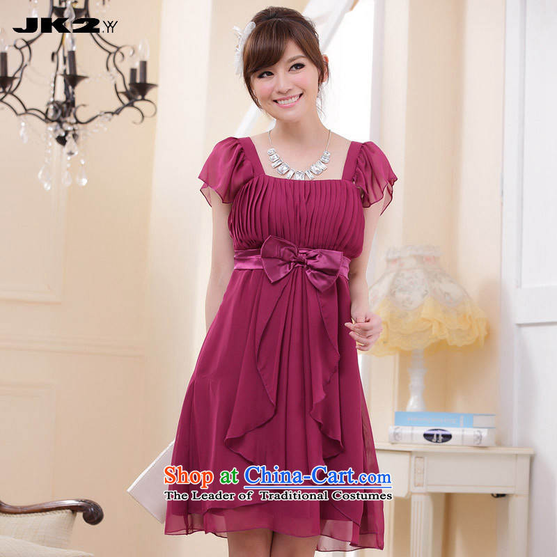 Jk2.yy thick MM XL black shoulder chiffon dress skirt bow tie short of meeting the performance bridesmaid services are recommended for the champagne color 95 around 922.747 ,JK2.YY,,, shopping on the Internet
