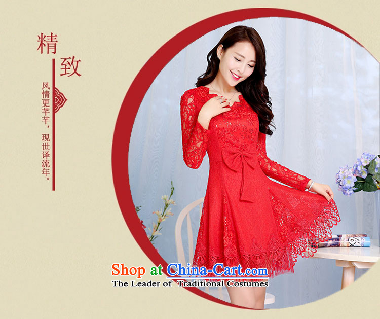 The United States is still clothing bows Service Bridal 2015 Spring/Summer in new long-sleeved red long wedding dress marriage evening dress the lift mast to female red XXL picture, prices, brand platters! The elections are supplied in the national character of distribution, so action, buy now enjoy more preferential! As soon as possible.