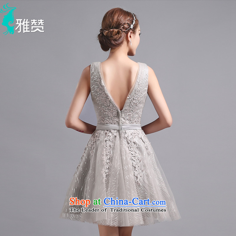 Jacob Chan short of the summer and autumn of 2015, a new dress concert service female Foutune of video thin banquet dinner dress shoulders V-Neck bow tie strap lace skirt XXL,) Jacques Chan (YAZAN) , , , shopping on the Internet