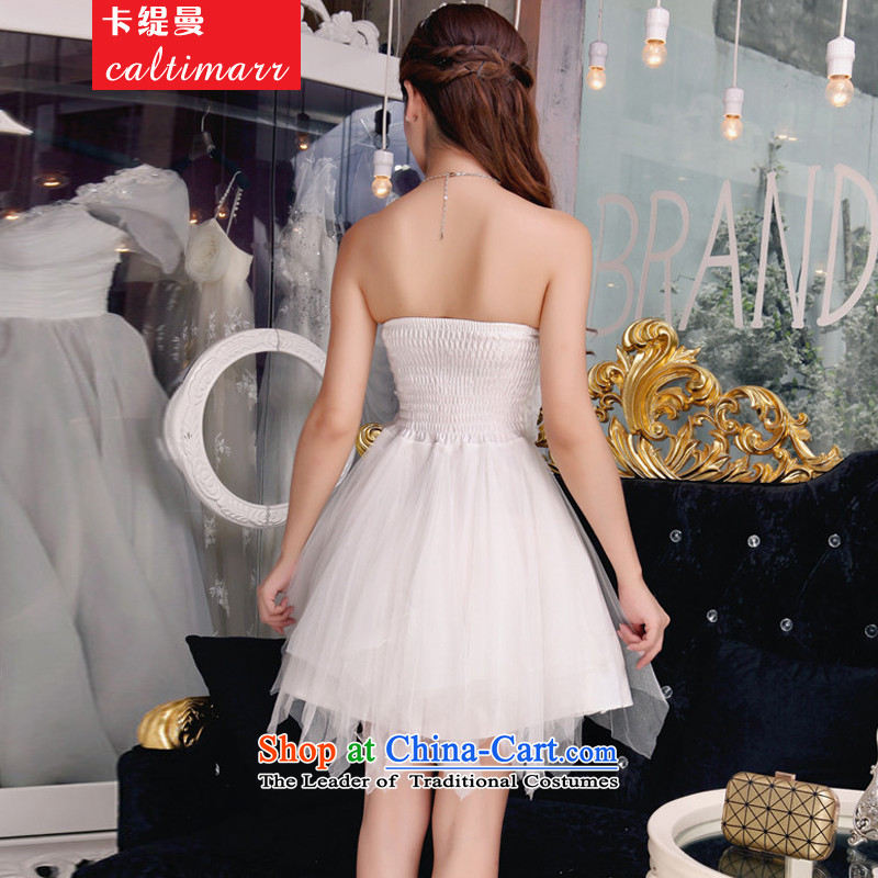 The Cayman 2015 Autumn card economy bare shoulders and stylish lace dresses temperament Sau San booking dresses 8FFM Pearl White , L, Card (caltimarr economy) , , , shopping on the Internet