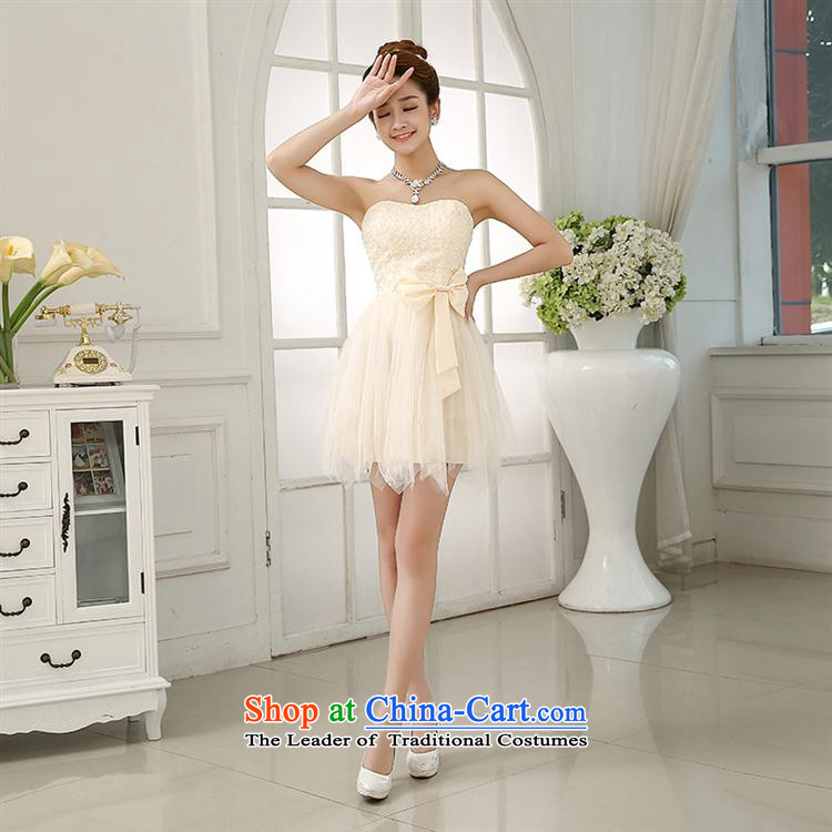 Mano-hwan's 2015 new twine bow knot sister skirt small dress bridesmaid anointed chest dress uniform load bride champagne color codes are pictures, prices, brand platters! The elections are supplied in the national character of distribution, so action, buy now enjoy more preferential! As soon as possible.