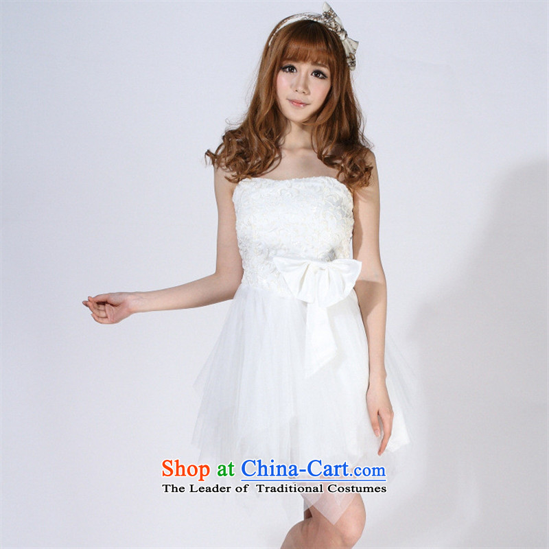 Mano-hwan's 2015 new twine bow knot sister skirt small dress bridesmaid anointed chest dress uniform load bride champagne color code, card are Shan House (KASHAN.JJ) , , , shopping on the Internet