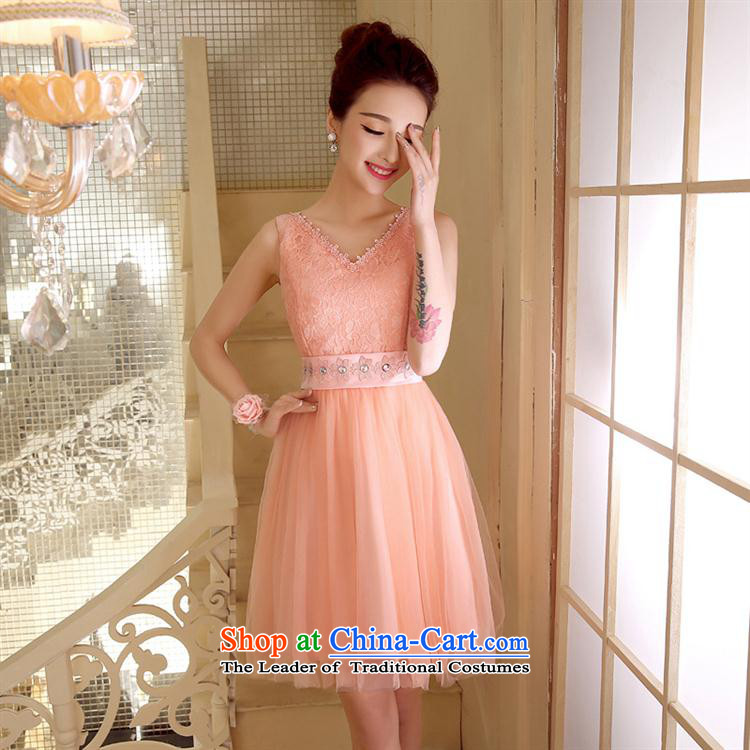 The bride's-hwan bows services bon bon skirt bridesmaid Dress Short) Moderator evening dress company annual meat pink are code picture, prices, brand platters! The elections are supplied in the national character of distribution, so action, buy now enjoy more preferential! As soon as possible.