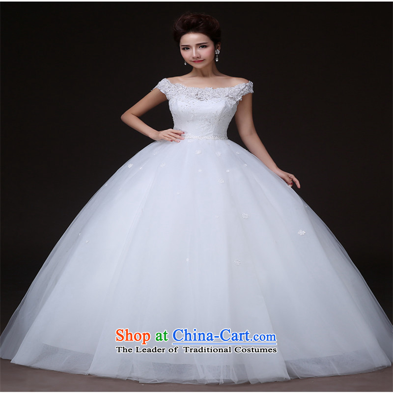 The new 2015 HUNNZ chic simplicity the spring and summer to align the Korean style large bride wedding dress white L,HUNNZ,,, shopping on the Internet