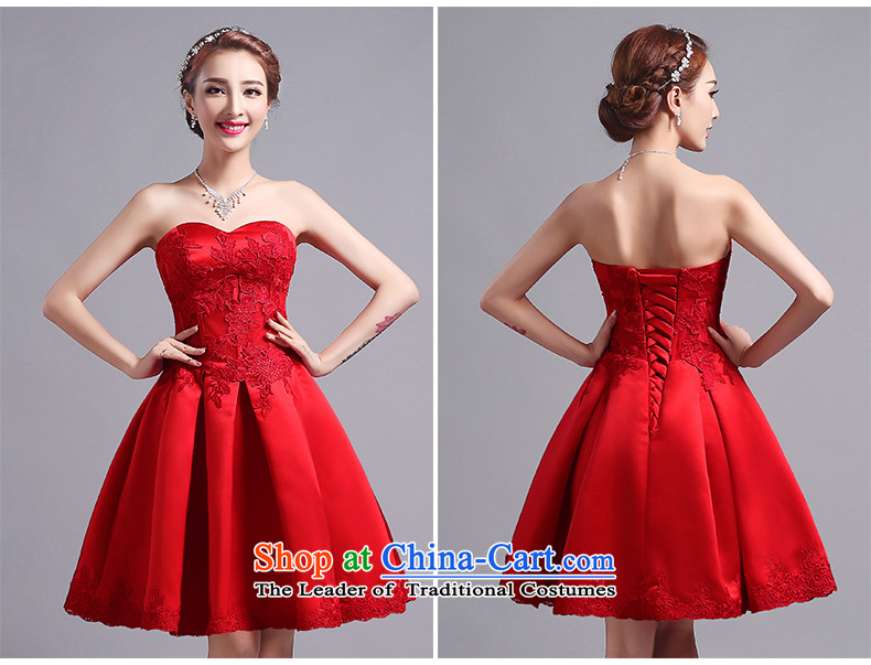 Jacob Chan Wedding Dress Short) Bride wiping the chest bows services 2015 summer and autumn new Foutune of video thin lace evening dress skirt red S picture, prices, brand platters! The elections are supplied in the national character of distribution, so action, buy now enjoy more preferential! As soon as possible.