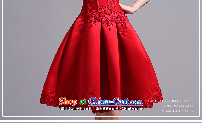 Jacob Chan Wedding Dress Short) Bride wiping the chest bows services 2015 summer and autumn new Foutune of video thin lace evening dress skirt red S picture, prices, brand platters! The elections are supplied in the national character of distribution, so action, buy now enjoy more preferential! As soon as possible.