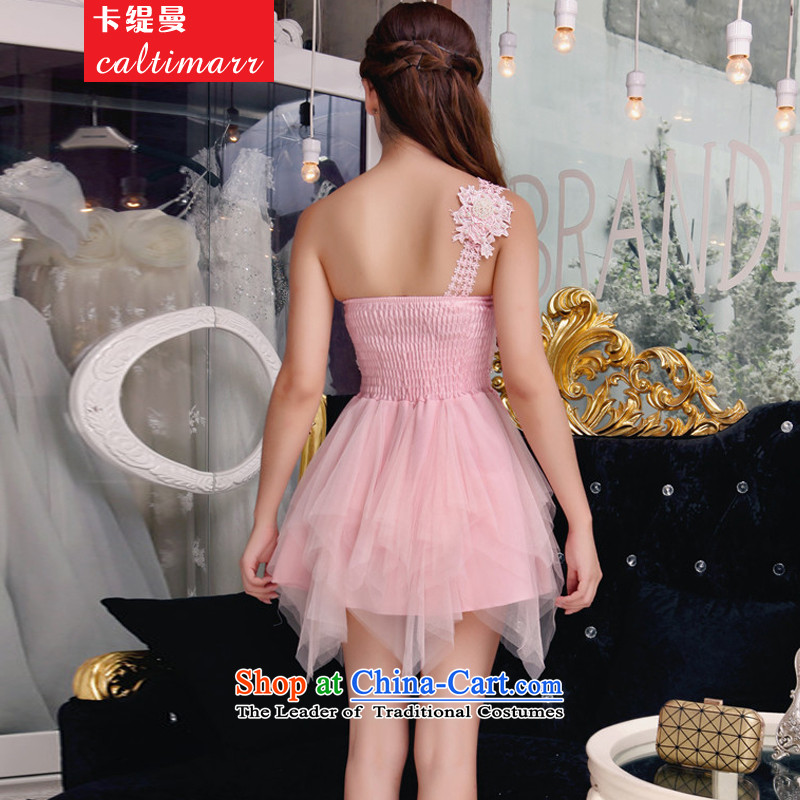 The Cayman 2015 Autumn economy card manually staple pearl diamond temperament and Sau San chest dresses bridesmaid groups dress skirt   8FFM pink S Card (caltimarr economy) , , , shopping on the Internet