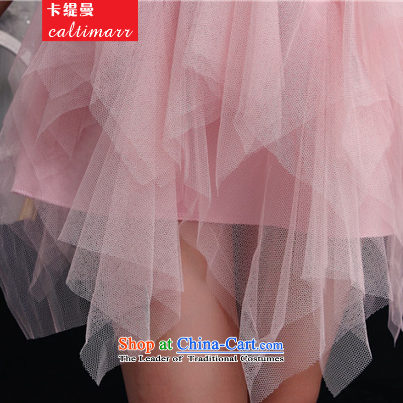 The Cayman 2015 Autumn economy card manually staple pearl diamond temperament and Sau San chest dresses bridesmaid groups dress skirt   8FFM pink S Card (caltimarr economy) , , , shopping on the Internet