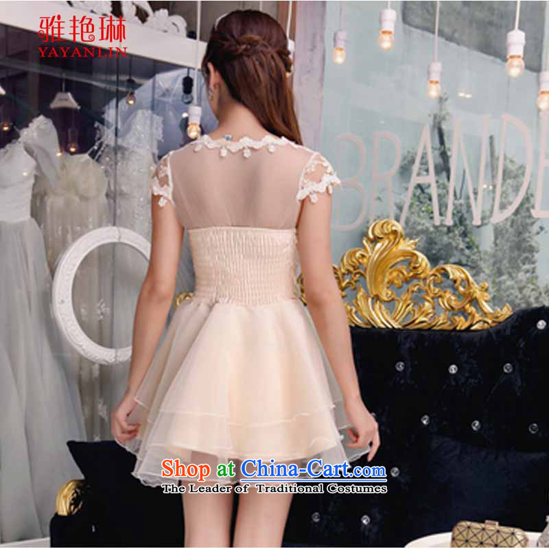 Ya Yun Lin autumn 2015 new Korean sweet lace dresses and sexy beauty dresses JM2F B156-B-001 pink M Nga Yun Lin (YAYANLIN) , , , shopping on the Internet